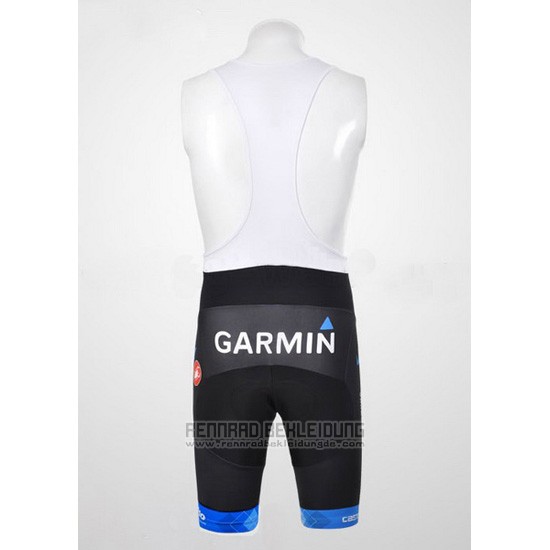 2012 Fahrradbekleidung Garmin Cervelo Wei und Azurblau Trikot Kurzarm und Tragerhose - zum Schließen ins Bild klicken